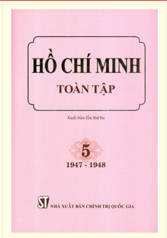 Hồ Chí Minh Toàn tập – Tập 5 (1947 – 1948)