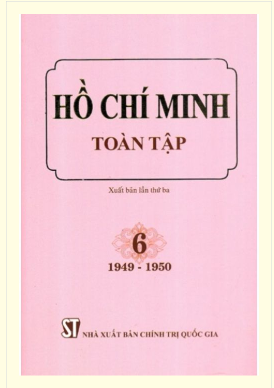 Hồ Chí Minh Toàn tập – Tập 6 (1949 – 1950)